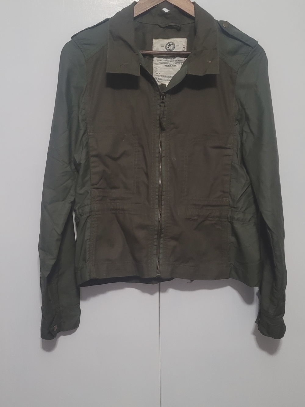 Lucky Brand Army Green  Utility Zip Jacket Vintage